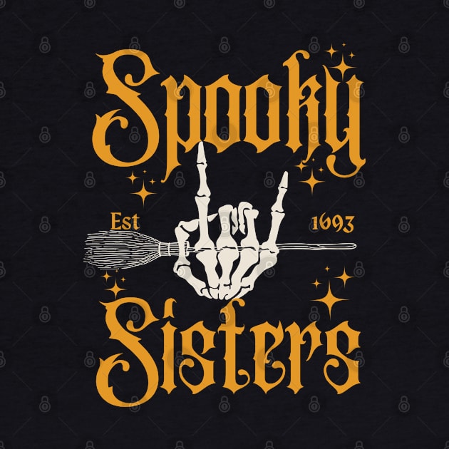 Spooky Sisters Group Matching Girlfriends or Sisters Halloween Witches by Mind Your Tee